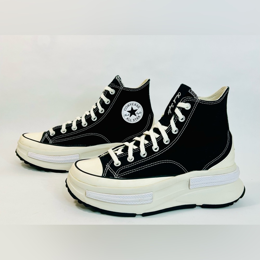 Converse Run Star Legacy CX Hi-Top Sneakers in Black/Egret/White Unisex M9/W10.5